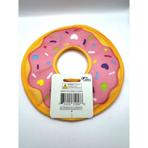 8.6" assorted donut nylon flying dog fetch toy with squeaker - Picture 2 of 2